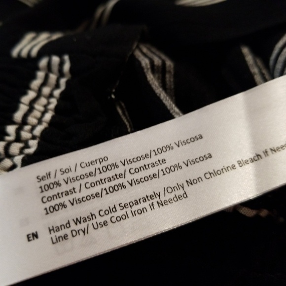 New Band Of Gypsies Striped Boho black white Crop Top SMall - Picture 7 of 9